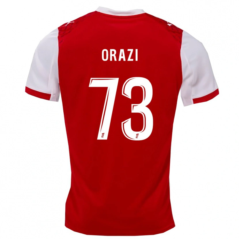 Danxen Børn Ike Orazi #73 Rød Hvid Hjemmebane Spillertrøjer 2025/26 Trøje T-Shirt
