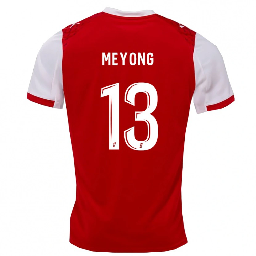Danxen Børn Charlène Meyong #13 Rød Hvid Hjemmebane Spillertrøjer 2025/26 Trøje T-Shirt