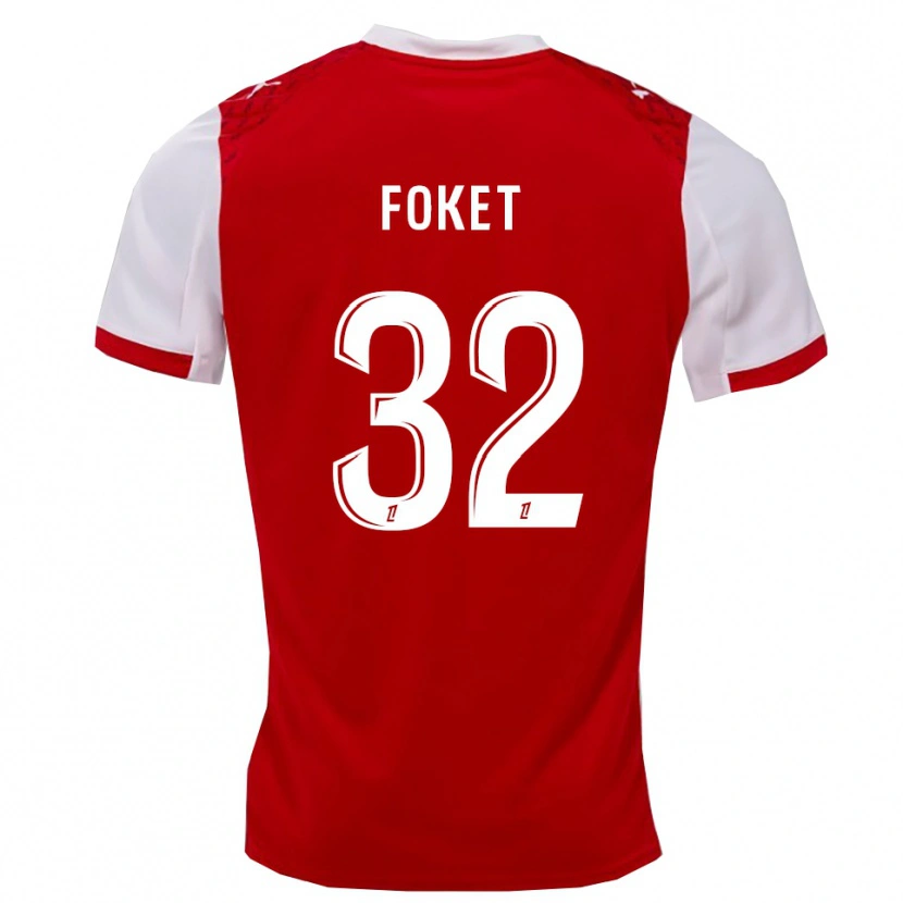 Danxen Børn Thomas Foket #32 Rød Hvid Hjemmebane Spillertrøjer 2025/26 Trøje T-Shirt
