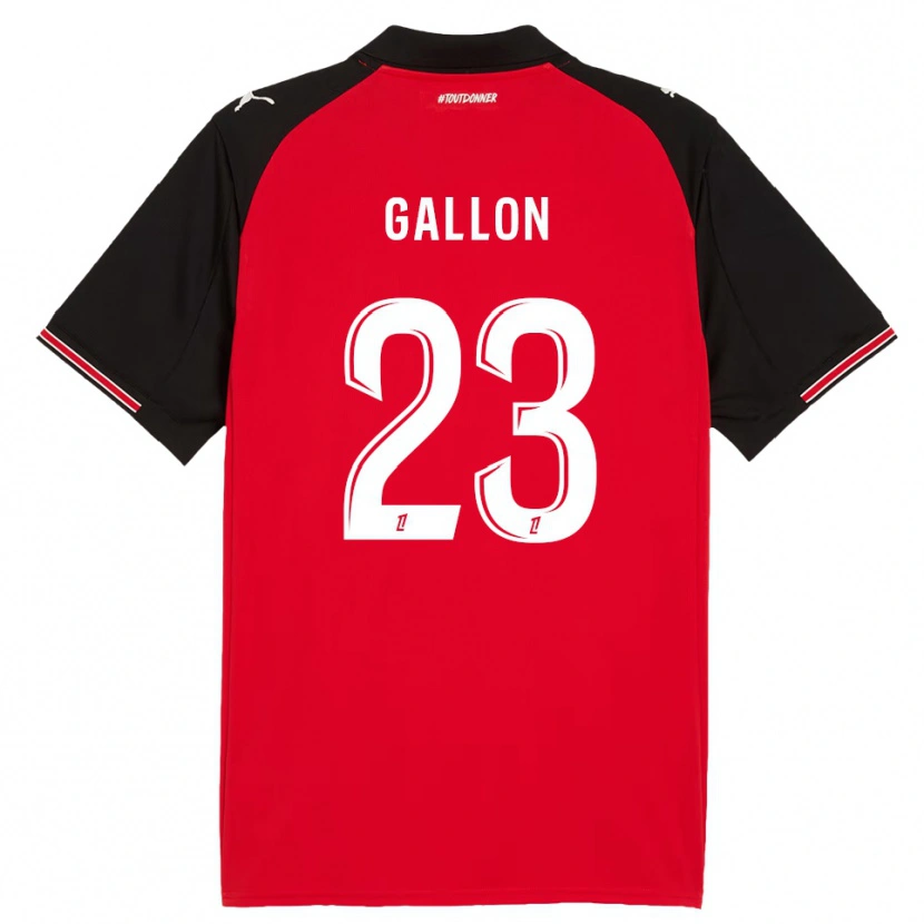 Danxen Børn Gauthier Gallon #23 Rød Sort Hjemmebane Spillertrøjer 2025/26 Trøje T-Shirt