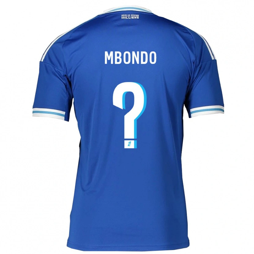 Danxen Børn Fredy André Mbondo #0 Blå Hvid Hjemmebane Spillertrøjer 2025/26 Trøje T-Shirt