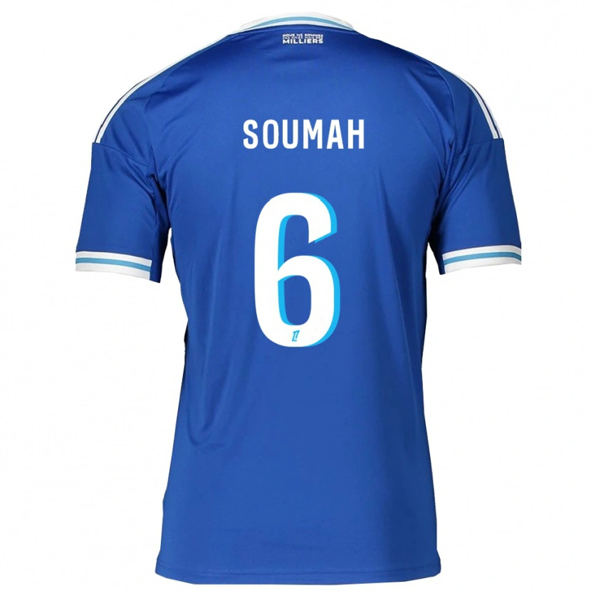 Danxen Børn Mohamed Soumah #6 Blå Hvid Hjemmebane Spillertrøjer 2025/26 Trøje T-Shirt
