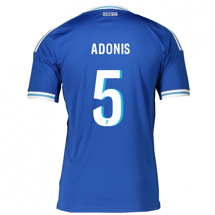 Danxen Børn Erwan Adonis #5 Blå Hvid Hjemmebane Spillertrøjer 2025/26 Trøje T-Shirt
