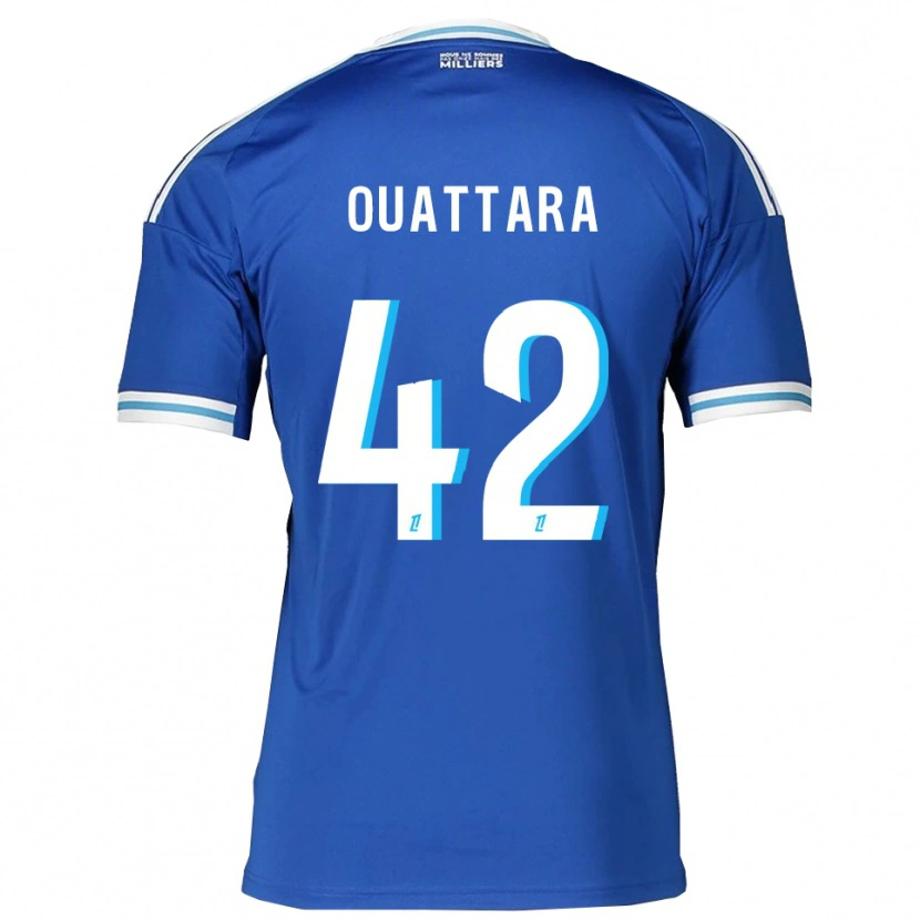 Danxen Børn Abdoul Ouattara #42 Blå Hvid Hjemmebane Spillertrøjer 2025/26 Trøje T-Shirt