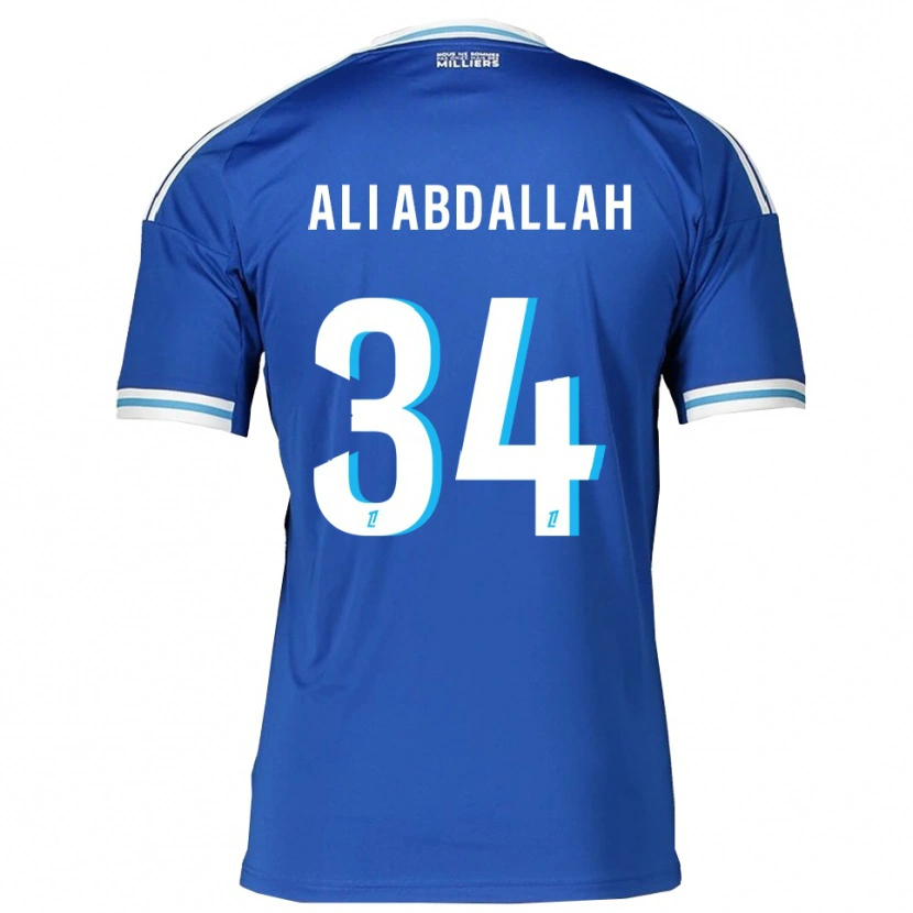 Danxen Børn Aboubacar Ali Abdallah #34 Blå Hvid Hjemmebane Spillertrøjer 2025/26 Trøje T-Shirt