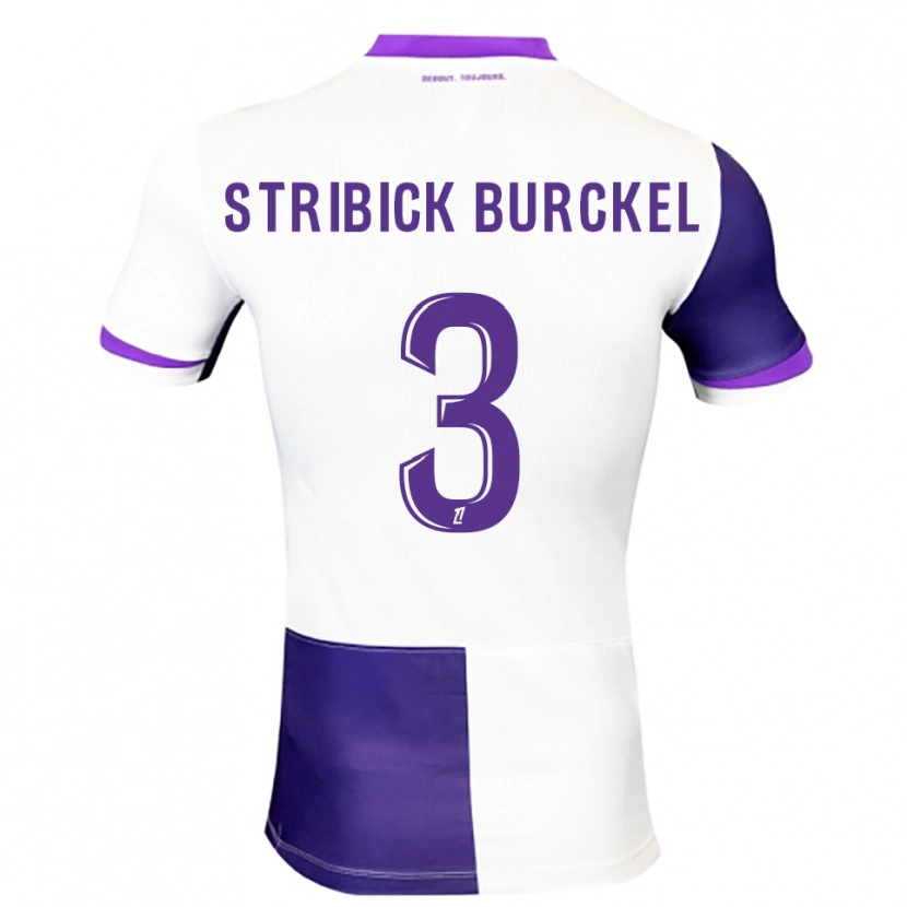Danxen Børn Laetitia Stribick-Burckel #3 Lilla Hvid Hjemmebane Spillertrøjer 2025/26 Trøje T-Shirt
