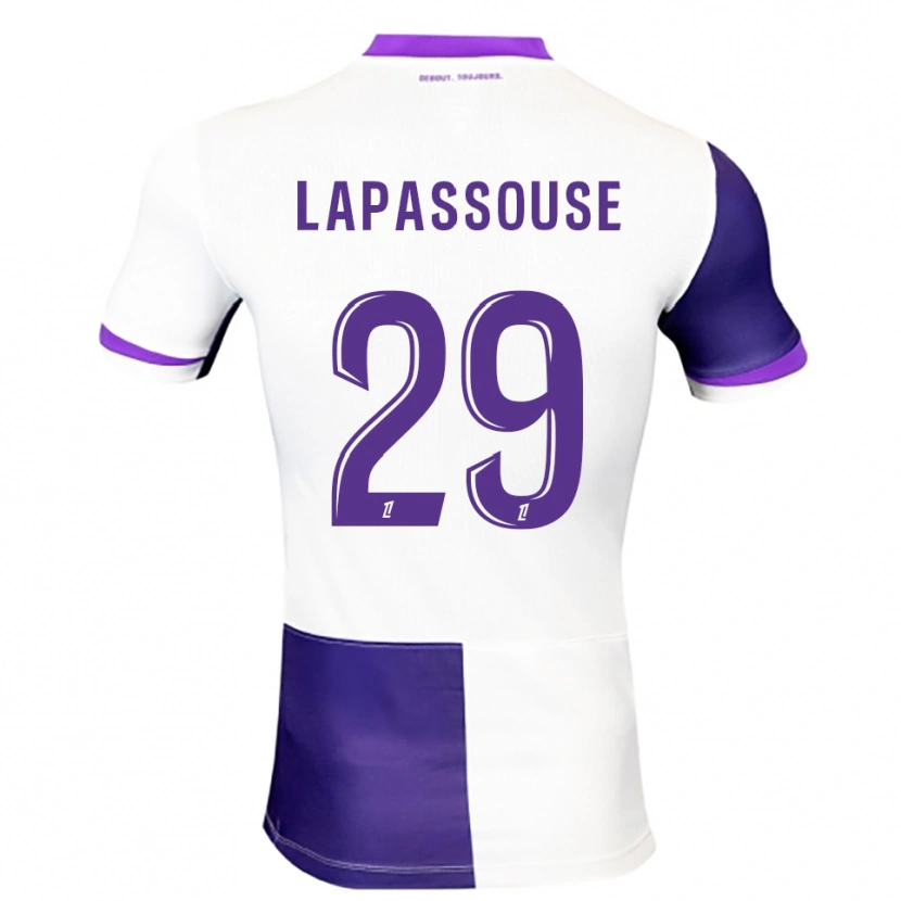 Danxen Børn Louna Lapassouse #29 Lilla Hvid Hjemmebane Spillertrøjer 2025/26 Trøje T-Shirt