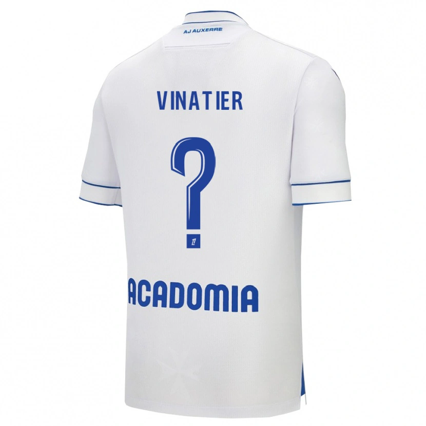 Danxen Børn Amandine Vinatier #0 Hvid Blå Hjemmebane Spillertrøjer 2025/26 Trøje T-Shirt