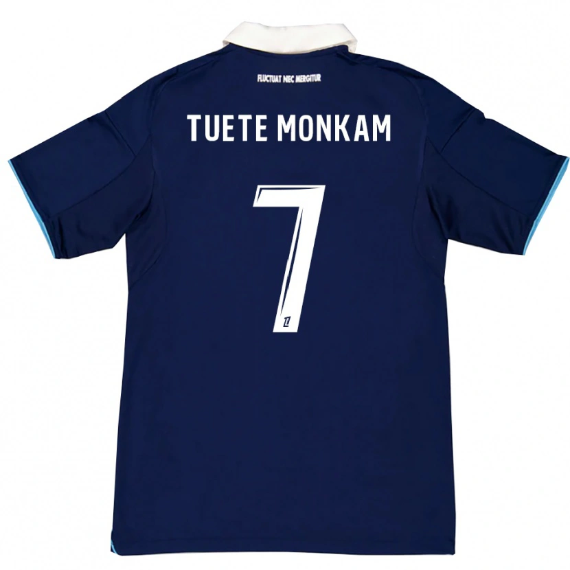 Danxen Børn Malcolm Tuete Monkam #7 Mørkeblå Hvid Hjemmebane Spillertrøjer 2025/26 Trøje T-Shirt