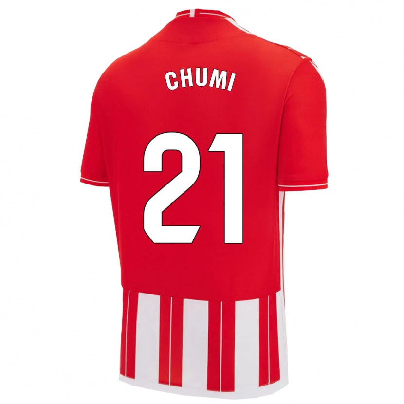 Danxen Børn Chumi #21 Rød Hvid Hjemmebane Spillertrøjer 2025/26 Trøje T-Shirt