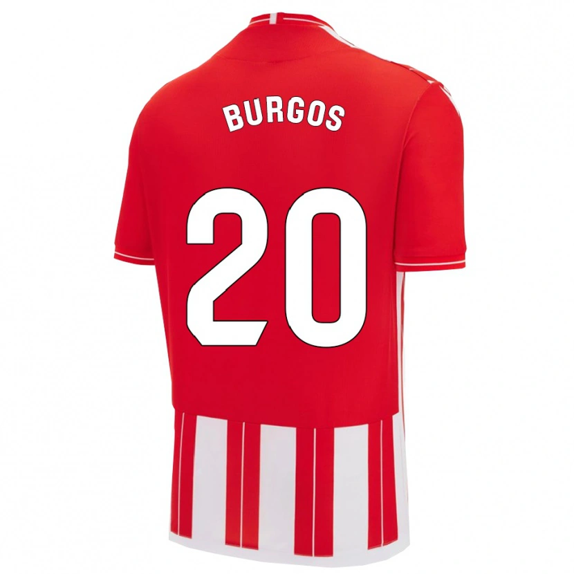 Danxen Børn Iker Burgos #20 Rød Hvid Hjemmebane Spillertrøjer 2025/26 Trøje T-Shirt