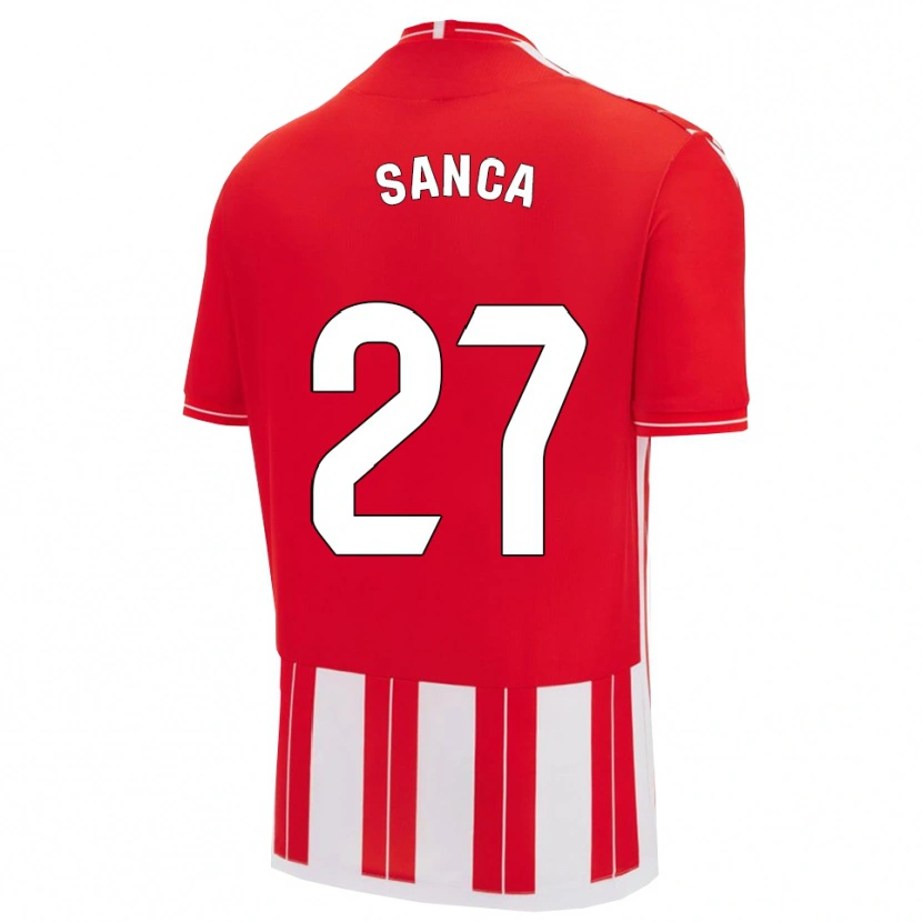 Danxen Børn Marciano Sanca #27 Rød Hvid Hjemmebane Spillertrøjer 2025/26 Trøje T-Shirt