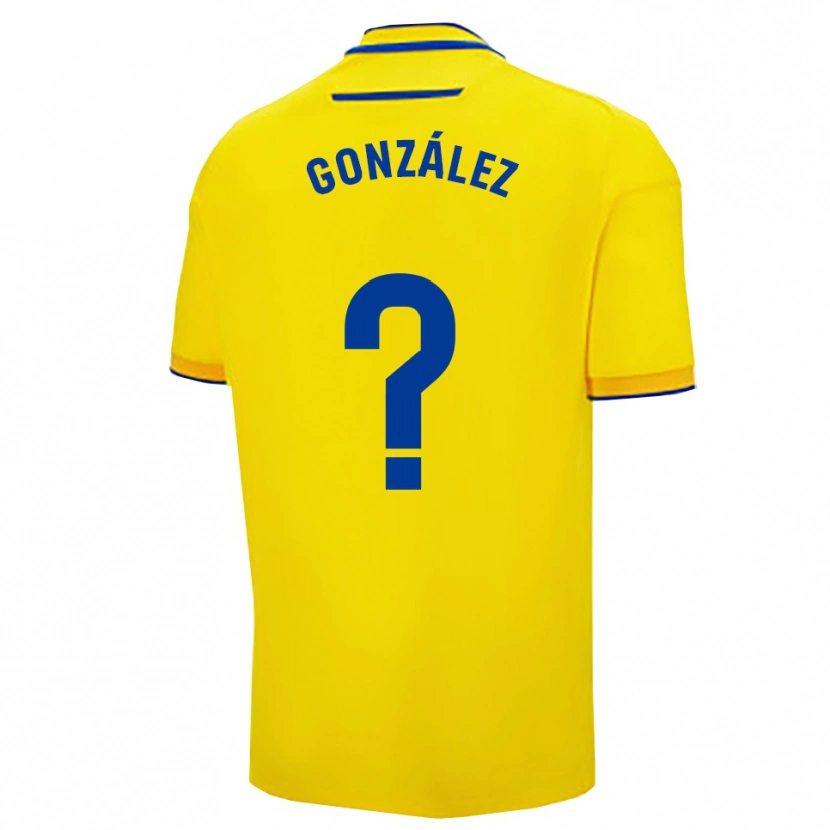 Danxen Børn Guille González #0 Gul Navy Hjemmebane Spillertrøjer 2025/26 Trøje T-Shirt
