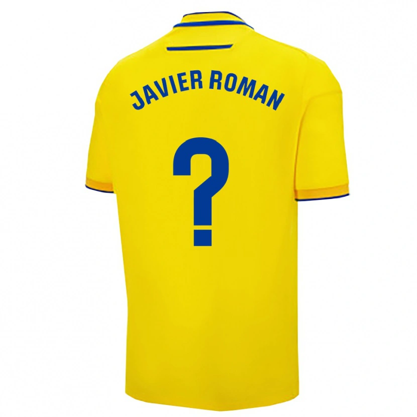 Danxen Børn José Javier Román #0 Gul Navy Hjemmebane Spillertrøjer 2025/26 Trøje T-Shirt