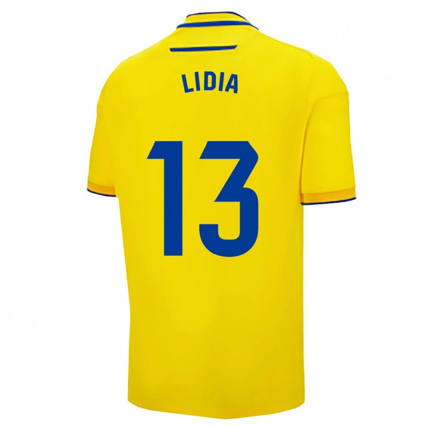 Danxen Børn Lidia Rincón García #13 Gul Navy Hjemmebane Spillertrøjer 2025/26 Trøje T-Shirt