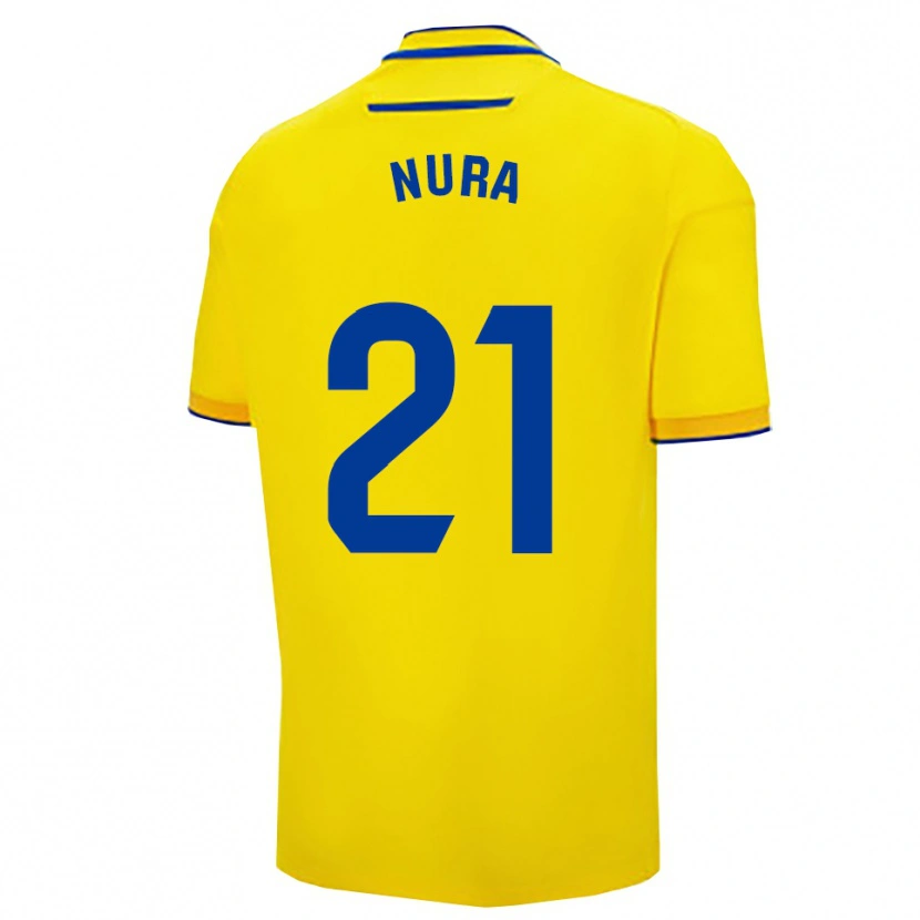 Danxen Børn Nura Hegazy Ceballos #21 Gul Navy Hjemmebane Spillertrøjer 2025/26 Trøje T-Shirt