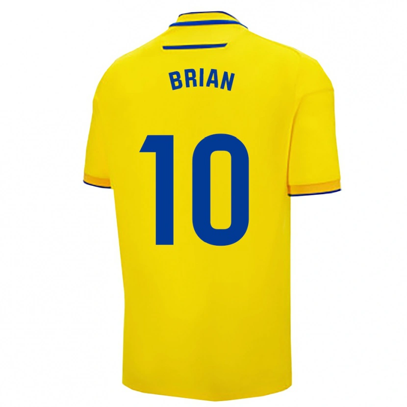 Danxen Børn Brian Ocampo #10 Gul Navy Hjemmebane Spillertrøjer 2025/26 Trøje T-Shirt