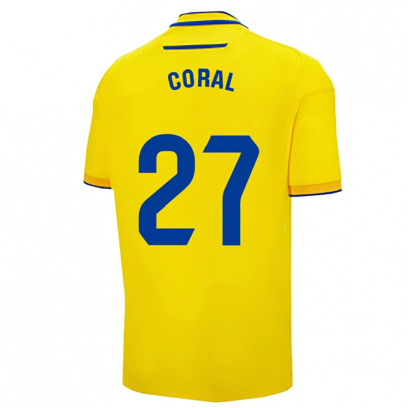 Danxen Børn Coral Del Rio Muñoz Moron #27 Gul Navy Hjemmebane Spillertrøjer 2025/26 Trøje T-Shirt