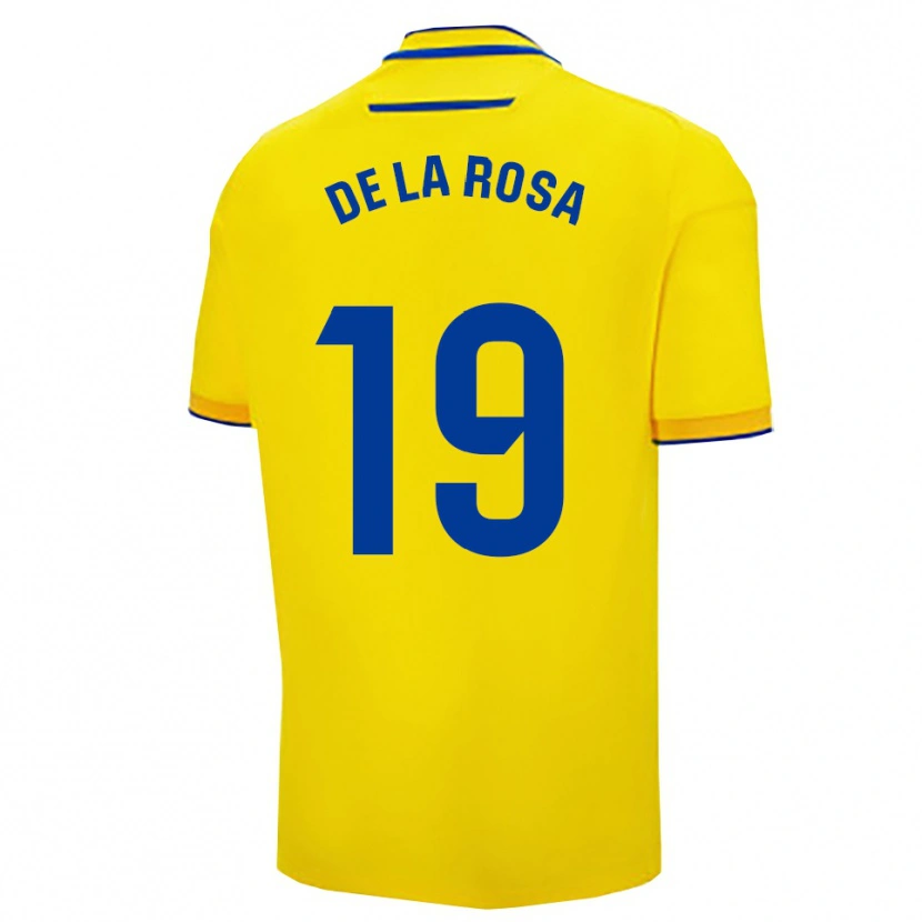 Danxen Børn José Antonio De La Rosa #19 Gul Navy Hjemmebane Spillertrøjer 2025/26 Trøje T-Shirt