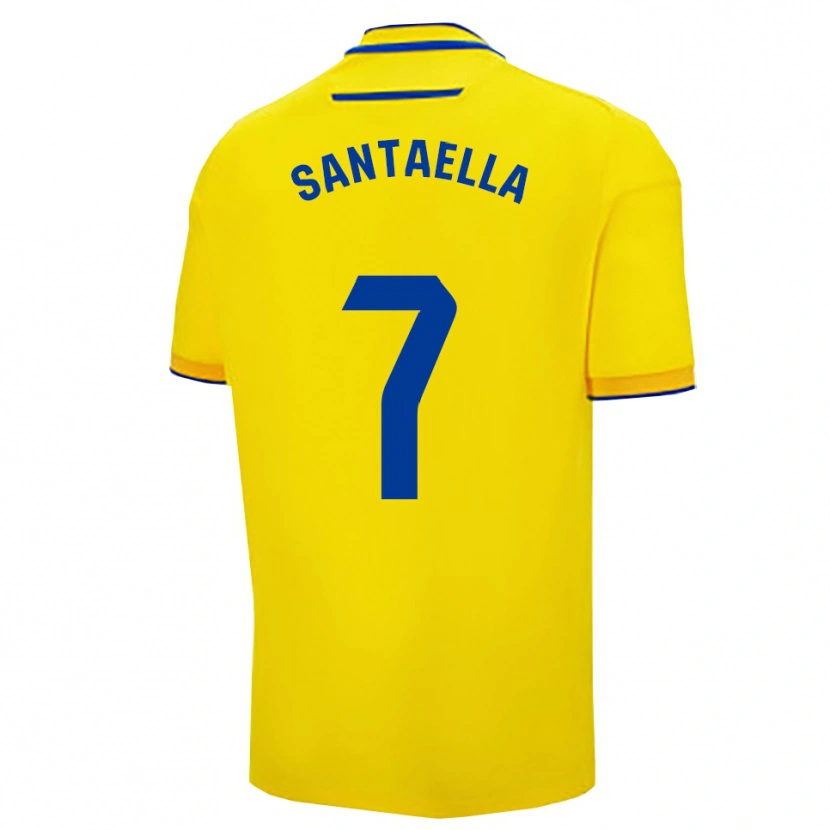 Danxen Børn Natalia Santaella Picón #7 Gul Navy Hjemmebane Spillertrøjer 2025/26 Trøje T-Shirt