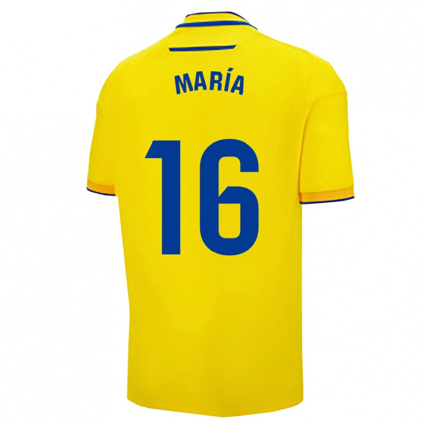 Danxen Børn María Llorente #16 Gul Navy Hjemmebane Spillertrøjer 2025/26 Trøje T-Shirt