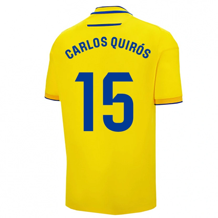 Danxen Børn Juan Carlos Quirós #15 Gul Navy Hjemmebane Spillertrøjer 2025/26 Trøje T-Shirt