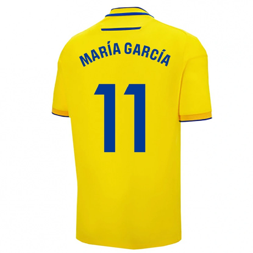 Danxen Børn María García Villega #11 Gul Navy Hjemmebane Spillertrøjer 2025/26 Trøje T-Shirt