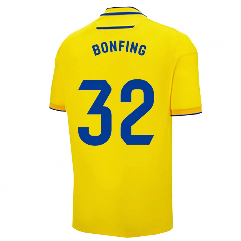 Danxen Børn Boubacar Bonfing #32 Gul Navy Hjemmebane Spillertrøjer 2025/26 Trøje T-Shirt