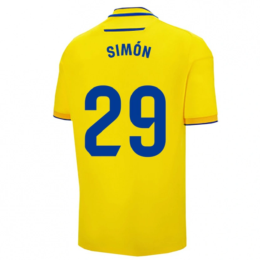 Danxen Børn Luis Simón #29 Gul Navy Hjemmebane Spillertrøjer 2025/26 Trøje T-Shirt