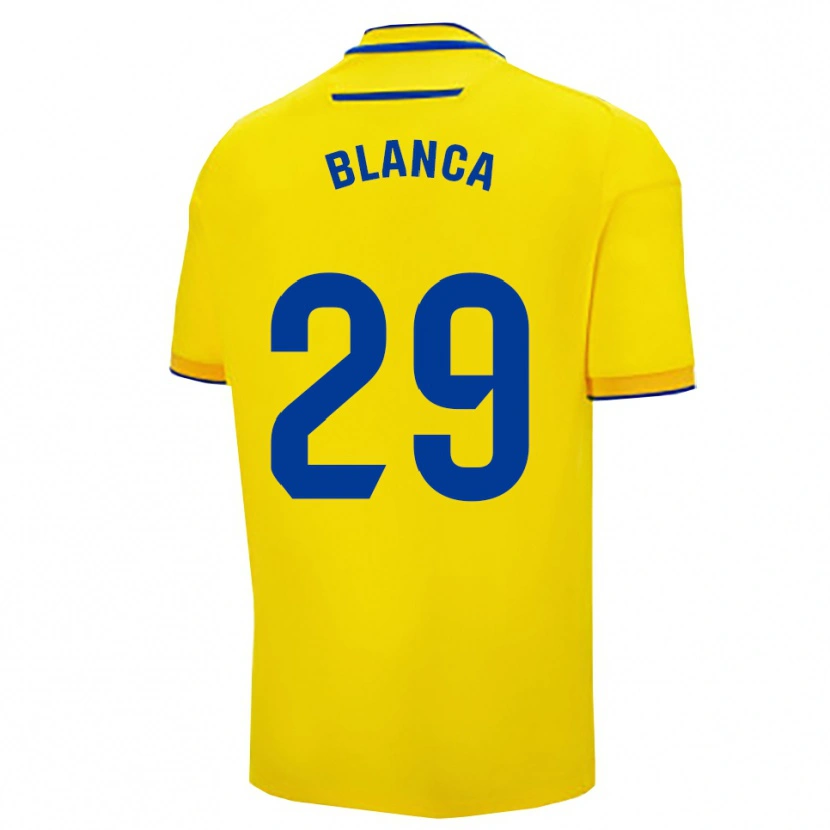 Danxen Børn Blanca Gómez Fernández #29 Gul Navy Hjemmebane Spillertrøjer 2025/26 Trøje T-Shirt