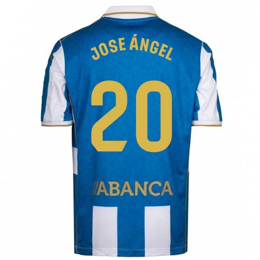 Danxen Børn José Ángel Jurado #20 Hvid Blå Hjemmebane Spillertrøjer 2025/26 Trøje T-Shirt