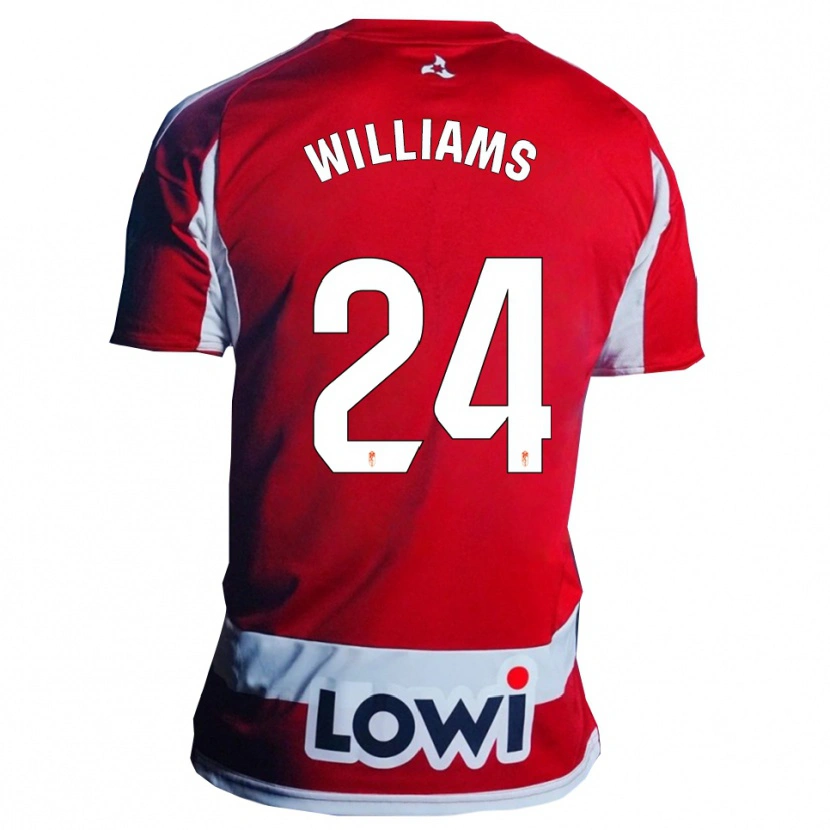 Danxen Børn Loïc Williams #24 Rød Hvid Hjemmebane Spillertrøjer 2025/26 Trøje T-Shirt
