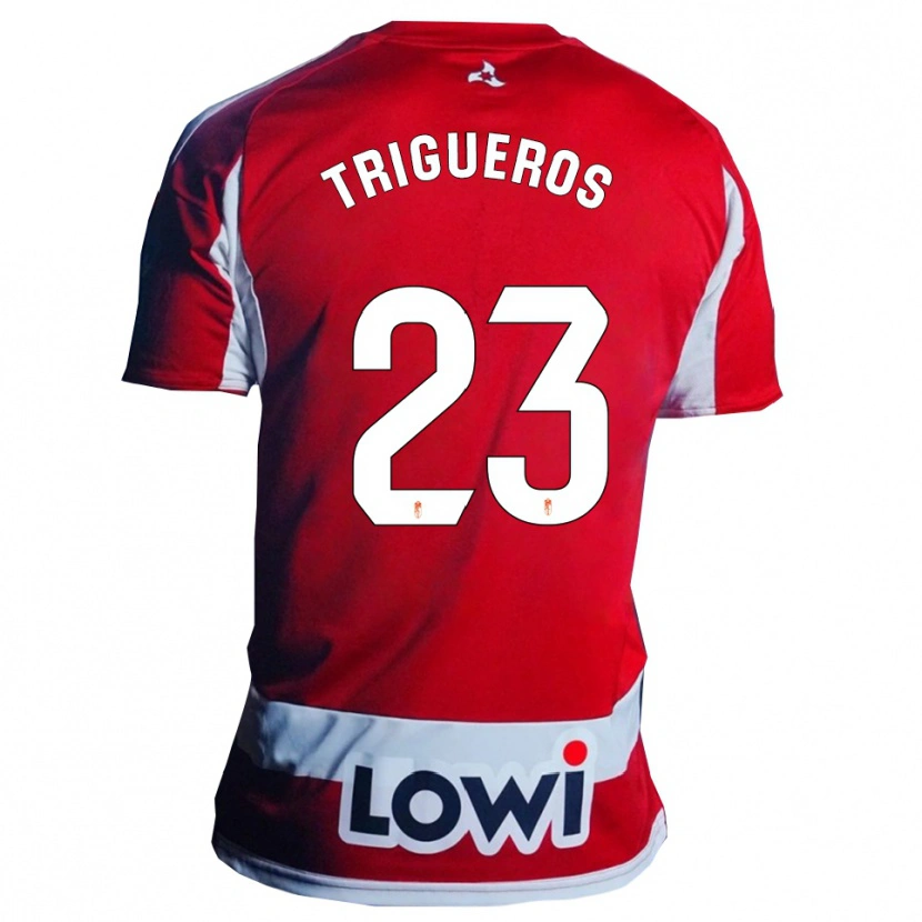 Danxen Børn Manu Trigueros #23 Rød Hvid Hjemmebane Spillertrøjer 2025/26 Trøje T-Shirt
