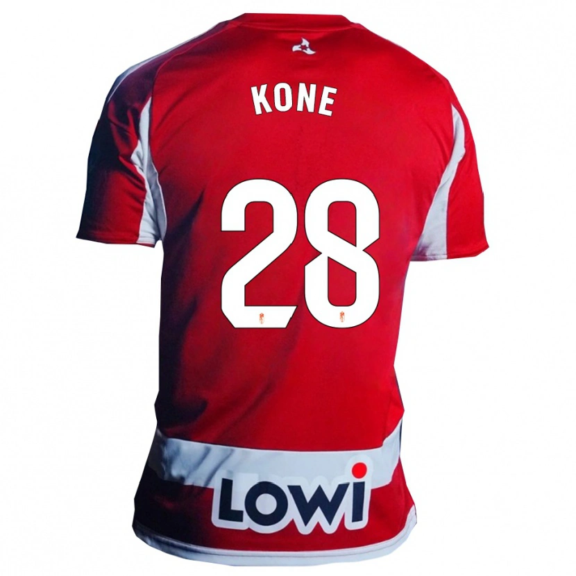 Danxen Børn Abdoulaye Kone #28 Rød Hvid Hjemmebane Spillertrøjer 2025/26 Trøje T-Shirt