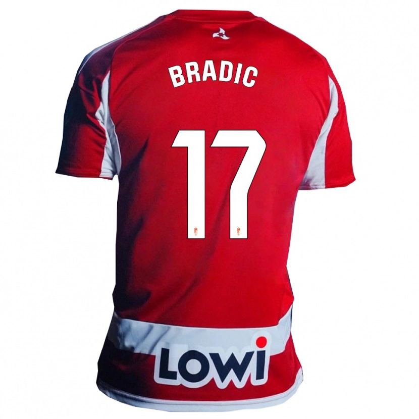 Danxen Børn Biljana Bradić #17 Rød Hvid Hjemmebane Spillertrøjer 2025/26 Trøje T-Shirt