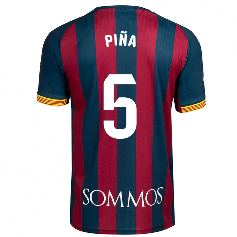Danxen Børn Piña #5 Navy Blå Rød Hjemmebane Spillertrøjer 2025/26 Trøje T-Shirt