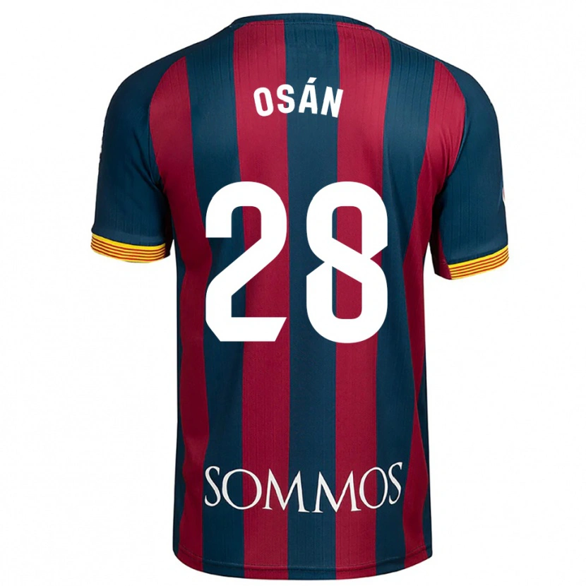 Danxen Børn Pablo Osán #28 Navy Blå Rød Hjemmebane Spillertrøjer 2025/26 Trøje T-Shirt