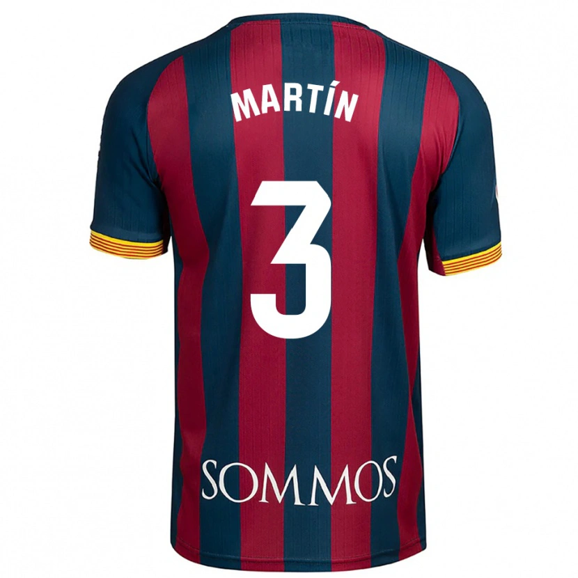 Danxen Børn Jordi Martín #3 Navy Blå Rød Hjemmebane Spillertrøjer 2025/26 Trøje T-Shirt