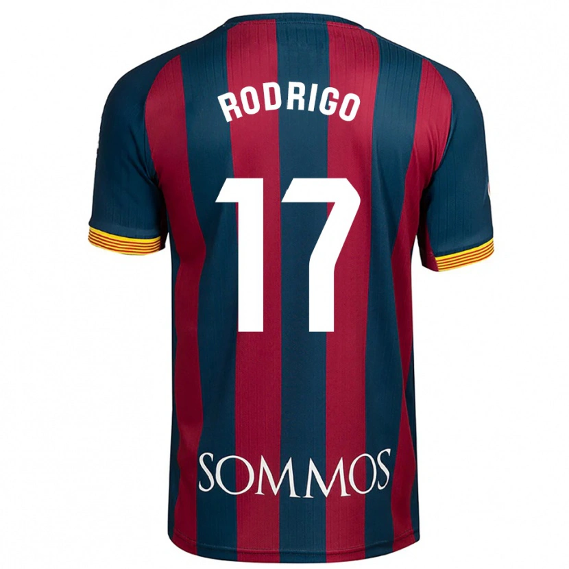 Danxen Børn Aron Rodrigo #17 Navy Blå Rød Hjemmebane Spillertrøjer 2025/26 Trøje T-Shirt