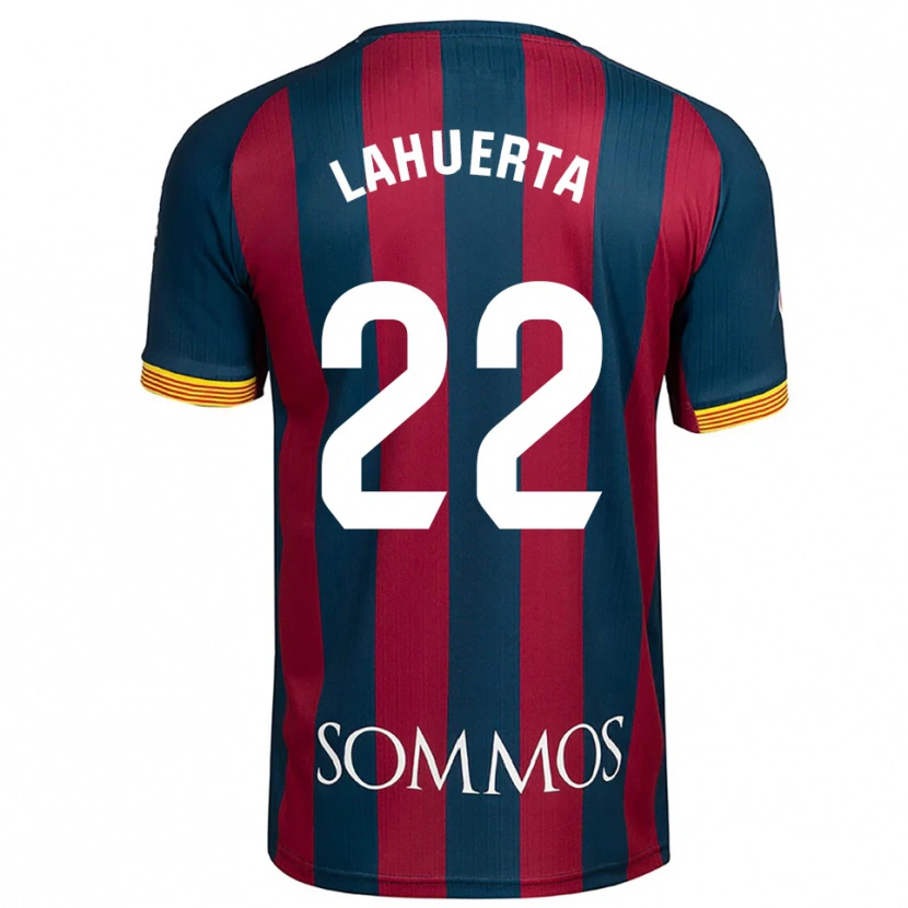 Danxen Børn Gema Lahuerta #22 Navy Blå Rød Hjemmebane Spillertrøjer 2025/26 Trøje T-Shirt