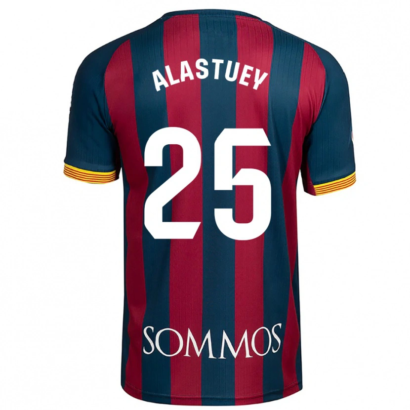 Danxen Børn Martina Alastuey #25 Navy Blå Rød Hjemmebane Spillertrøjer 2025/26 Trøje T-Shirt