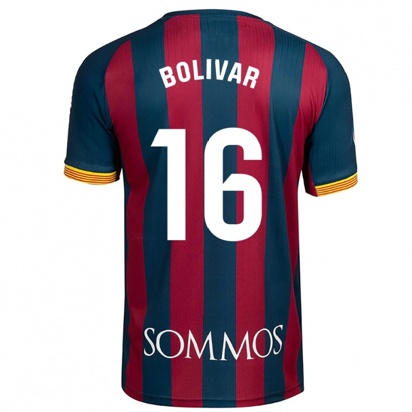 Danxen Børn Jovanny Bolívar #16 Navy Blå Rød Hjemmebane Spillertrøjer 2025/26 Trøje T-Shirt