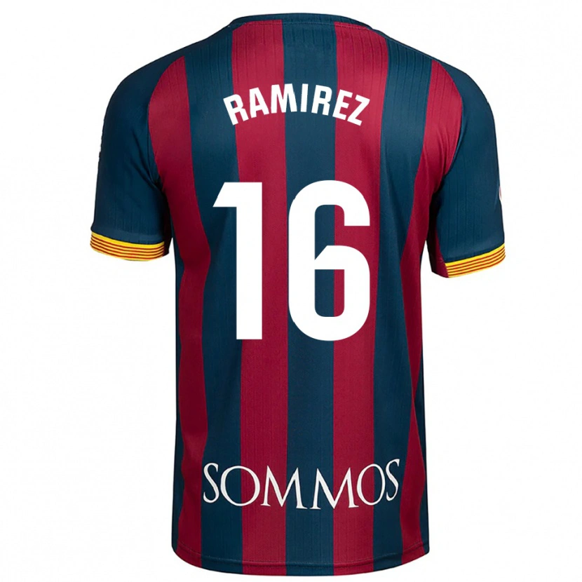 Danxen Børn Vanesa Ramírez #16 Navy Blå Rød Hjemmebane Spillertrøjer 2025/26 Trøje T-Shirt