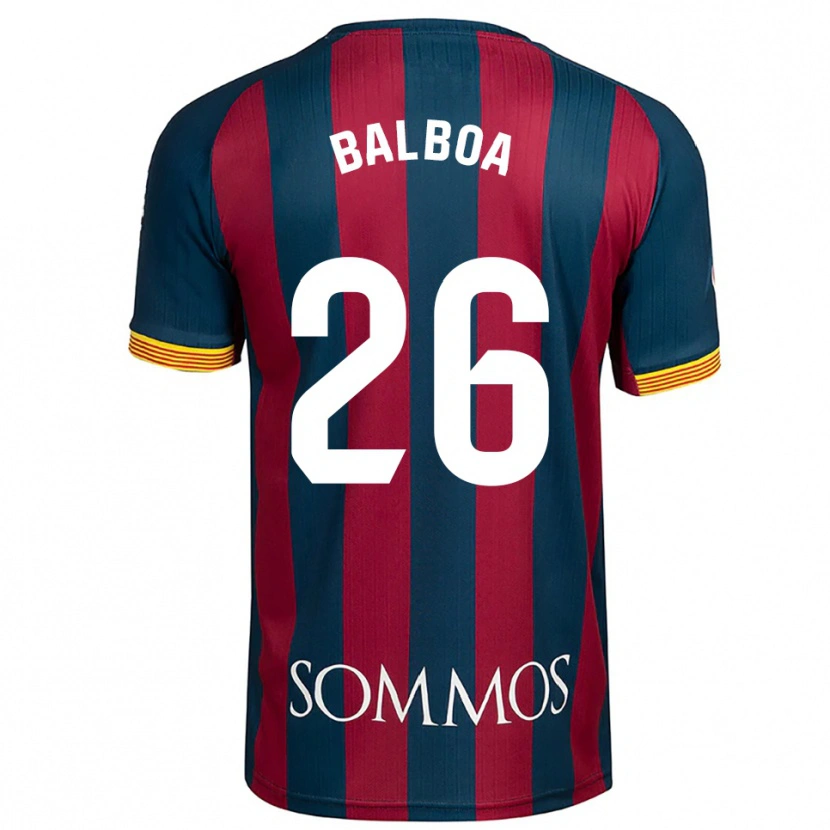 Danxen Børn Álex Balboa #26 Navy Blå Rød Hjemmebane Spillertrøjer 2025/26 Trøje T-Shirt