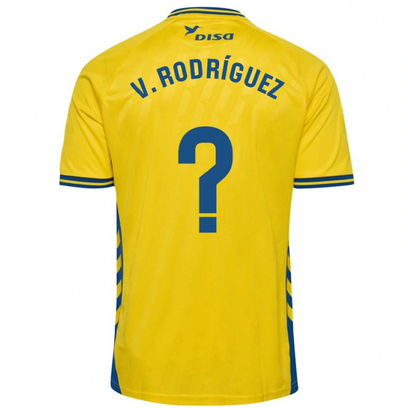 Danxen Børn Carlos Vicente Rodríguez #0 Gul Blå Hjemmebane Spillertrøjer 2025/26 Trøje T-Shirt