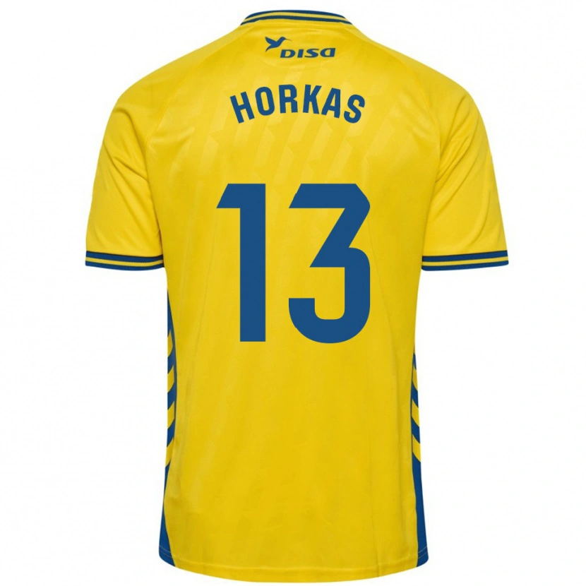 Danxen Børn Dinko Horkas #13 Gul Blå Hjemmebane Spillertrøjer 2025/26 Trøje T-Shirt
