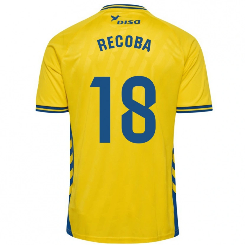 Danxen Børn Jeremía Recoba #18 Gul Blå Hjemmebane Spillertrøjer 2025/26 Trøje T-Shirt