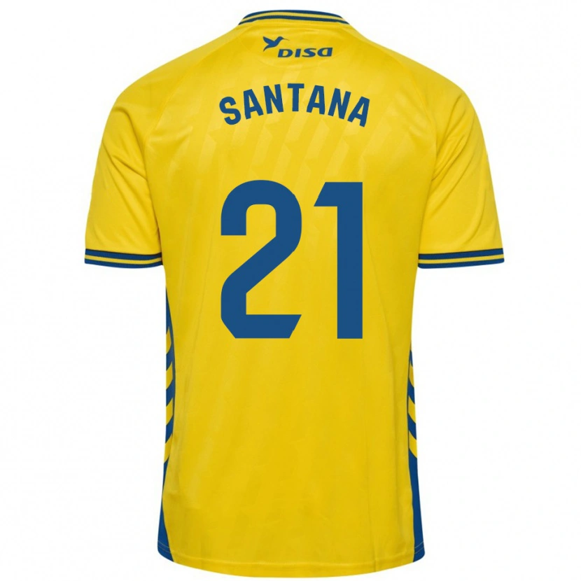 Danxen Børn Yadam Santana #21 Gul Blå Hjemmebane Spillertrøjer 2025/26 Trøje T-Shirt