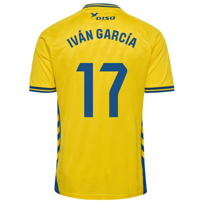 Danxen Børn Iván García #17 Gul Blå Hjemmebane Spillertrøjer 2025/26 Trøje T-Shirt