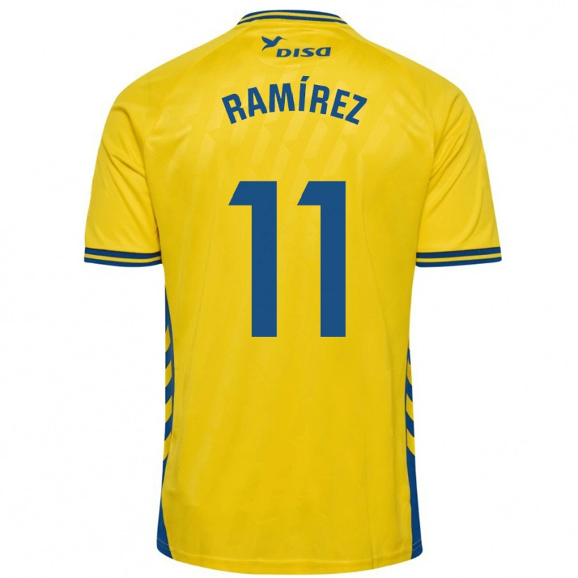 Danxen Børn Benito Ramírez #11 Gul Blå Hjemmebane Spillertrøjer 2025/26 Trøje T-Shirt